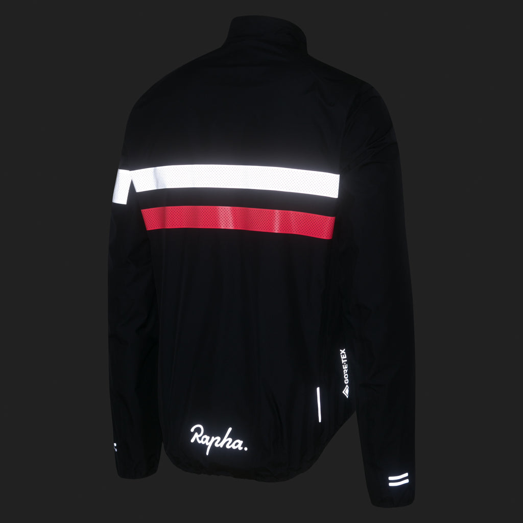 Men's Brevet Gore-Tex Rain Jacket - Dark Navy/High-Vis Pink/White