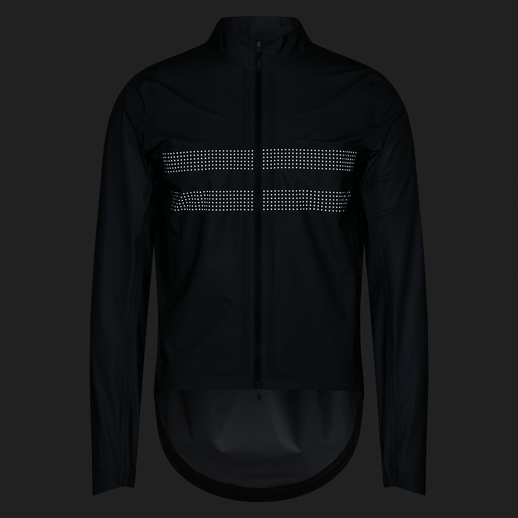 Men's Brevet Gore-Tex Rain Jacket - Black/Silver Reflective