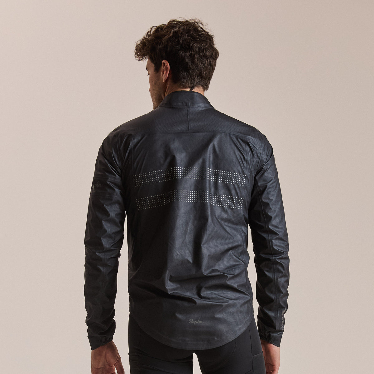 Men's Brevet Gore-Tex Rain Jacket - Black/Silver Reflective