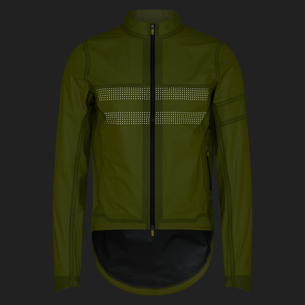 Men's Brevet Gore-Tex Rain Jacket - Chartreuse/Black