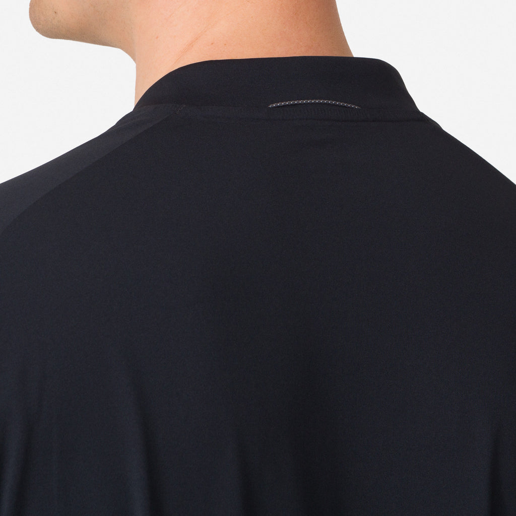 Men's Explore Long Sleeve Zip Neck Tech T-shirt - Black/Black