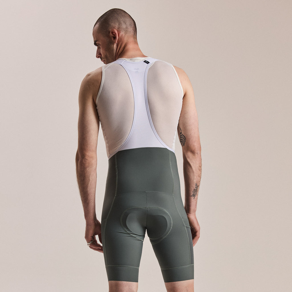 Men's Brevet Element Cargo Bib Shorts - Onyx/White