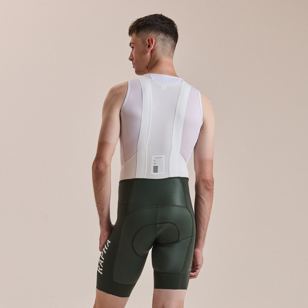 Men's Pro Team Bib Shorts III - Regular - Bottle Green/White