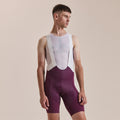 Men's Pro Team Bib Shorts III - Regular - Plum/White