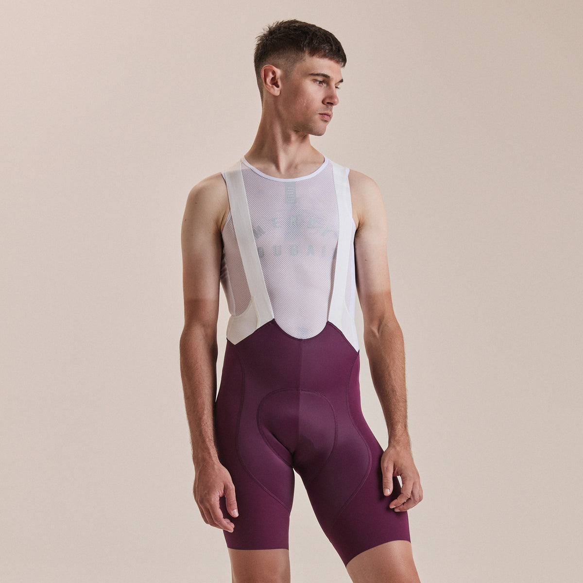 Men's Pro Team Bib Shorts III - Regular - Plum/White