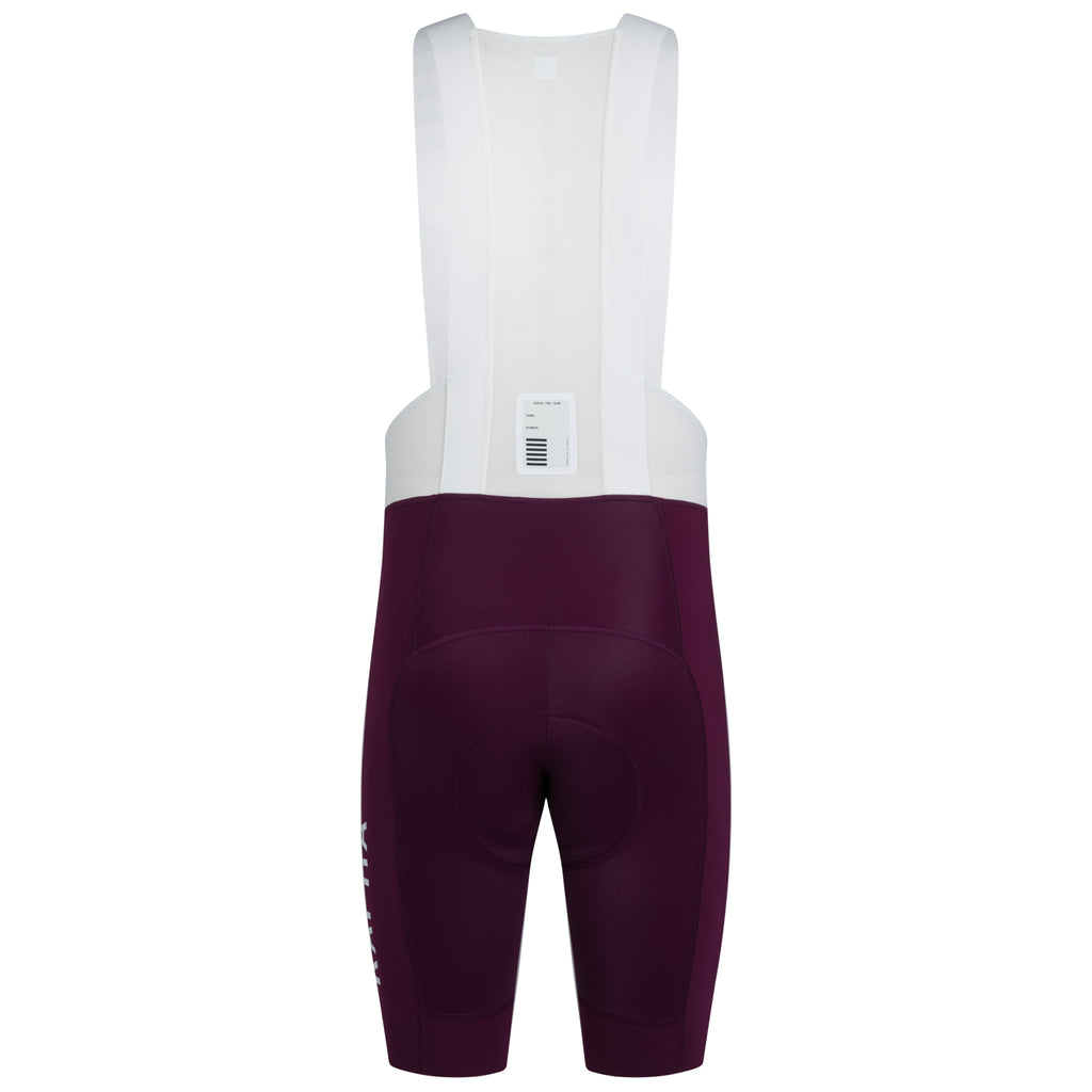 Men's Pro Team Bib Shorts III - Regular - Plum/White