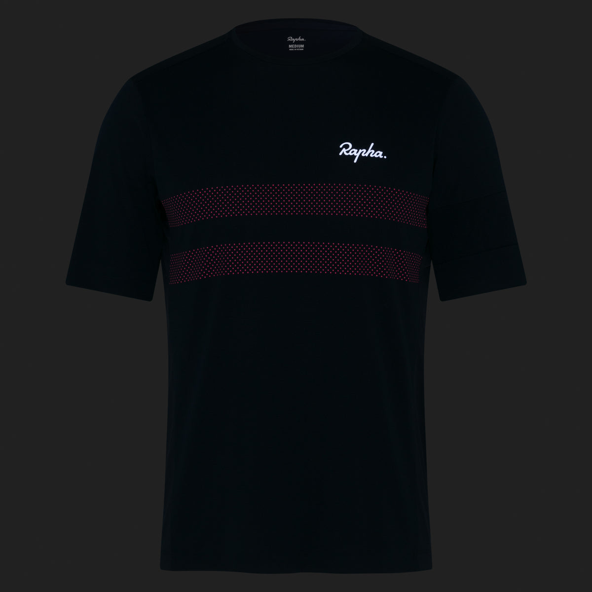 Men's Explore Technical T-Shirt - Dark Navy/High-Vis Pink/White