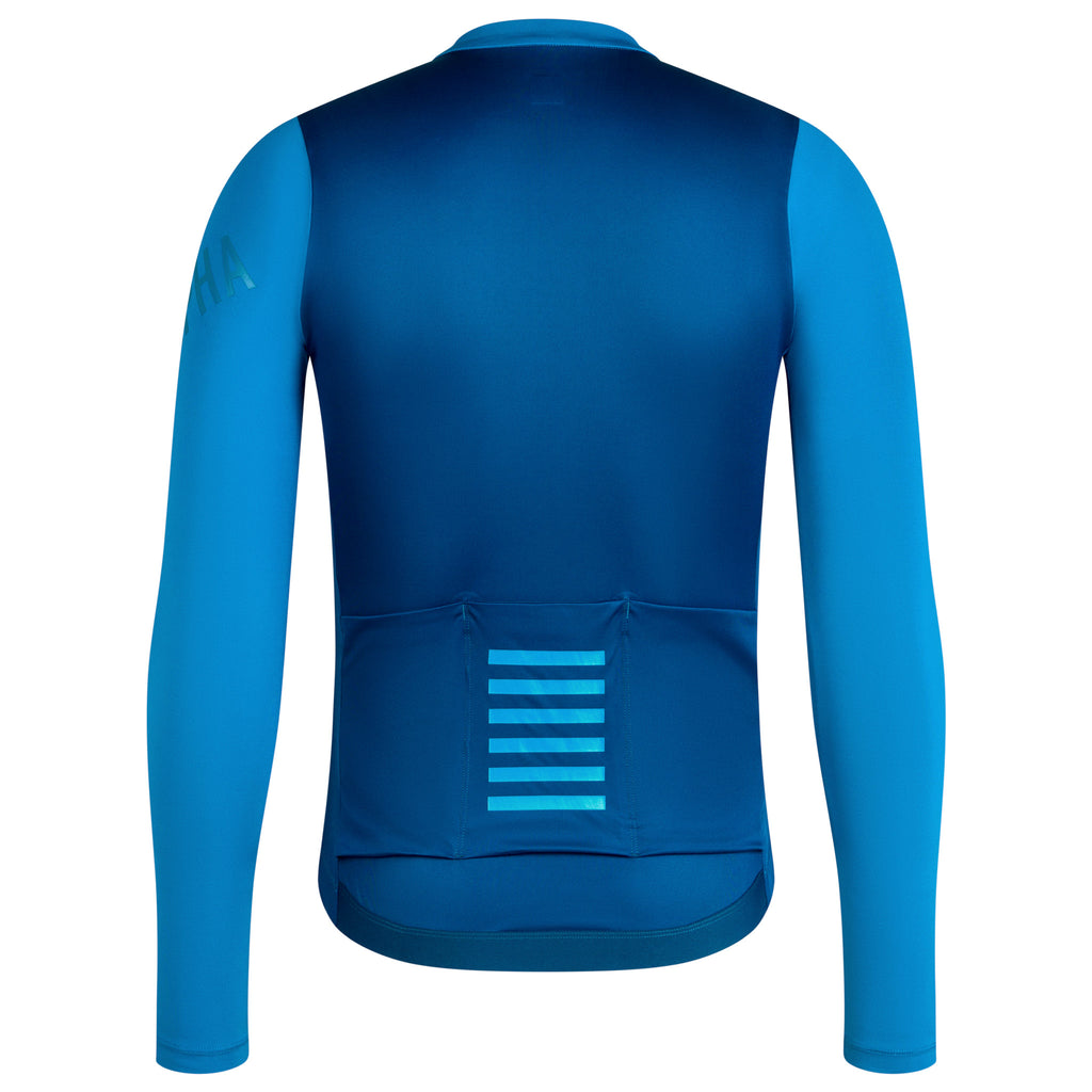 Men's Pro Team Long Sleeve Lightweight Jersey - Petrol Blue/Jewelled Blue