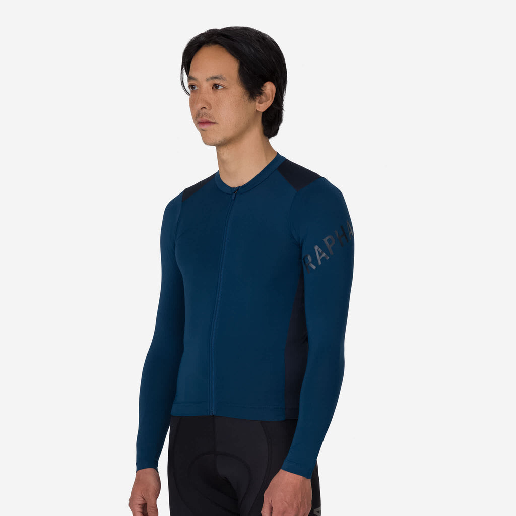 Men's Pro Team Long Sleeve Lightweight Jersey - Titan/Carbon