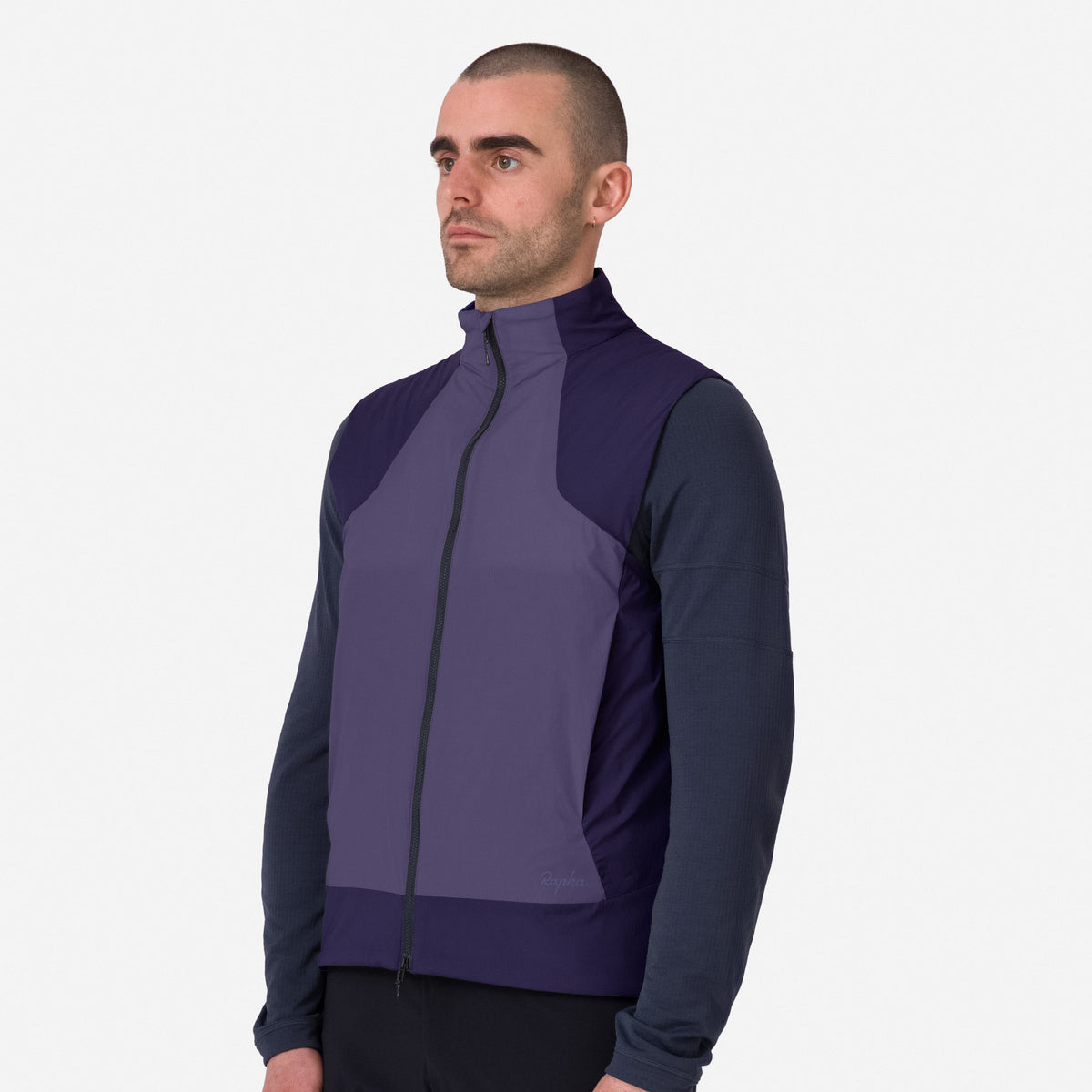 Men's Explore Insulated Gilet - Navy Purple/Grey Purple