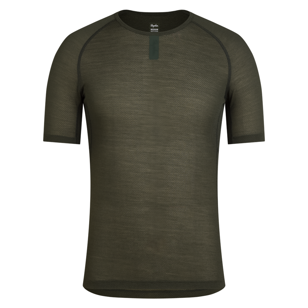 Men's Merino Lightweight Base Layer - Short Sleeve - Dark Green/Dark Green