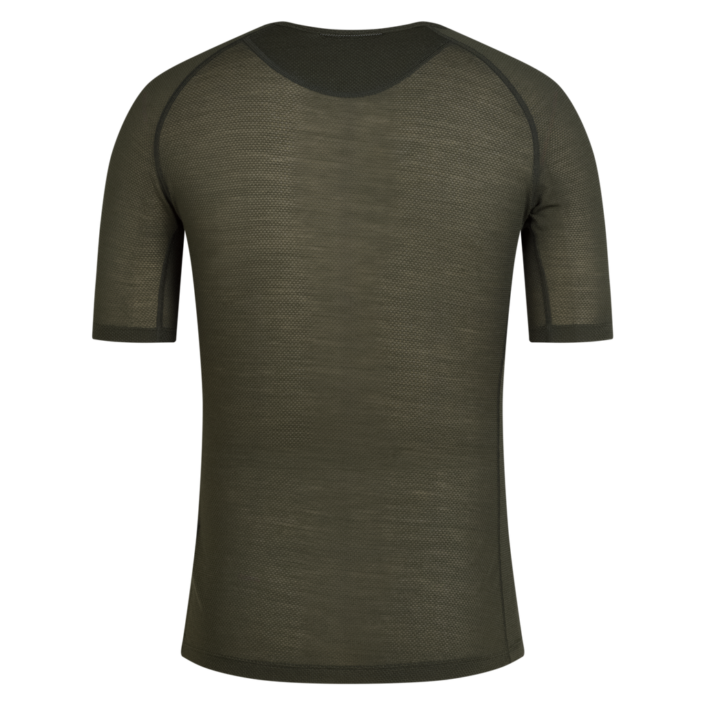 Men's Merino Lightweight Base Layer - Short Sleeve - Dark Green/Dark Green