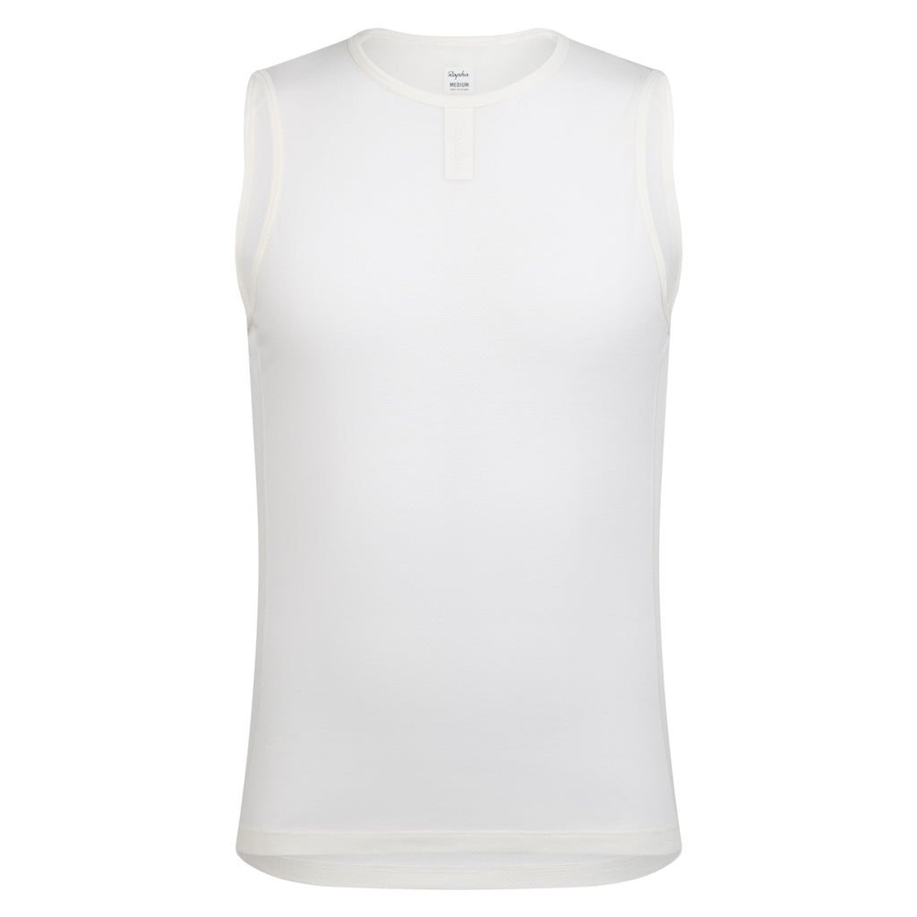 Men's Merino Lightweight Base Layer - Sleeveless - Cream/White