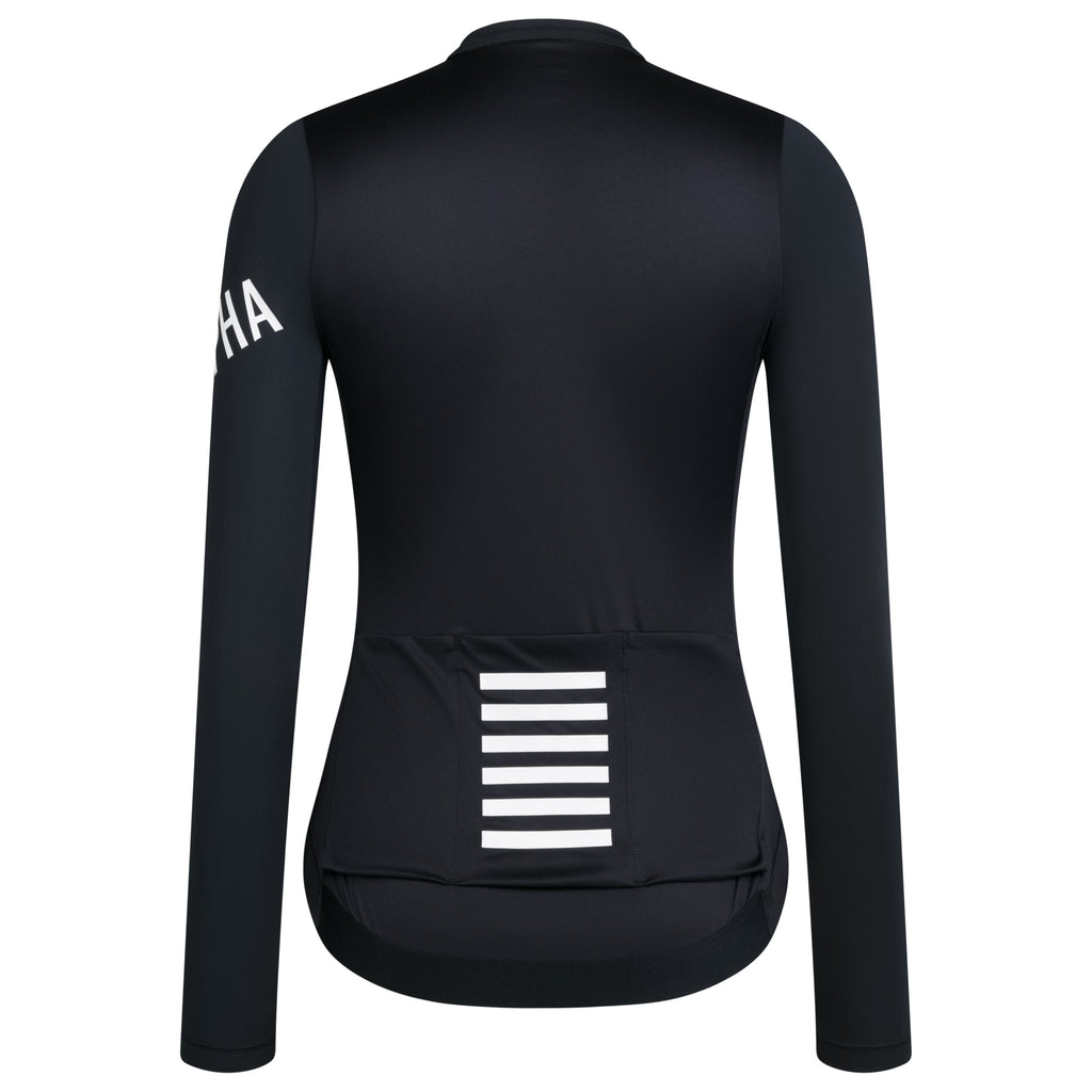Women's Pro Team Long Sleeve Lightweight Jersey - Black/Graphite