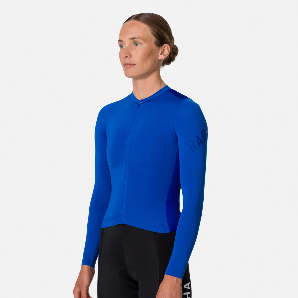 Women's Pro Team Long Sleeve Lightweight Jersey - Light Blue/Blue