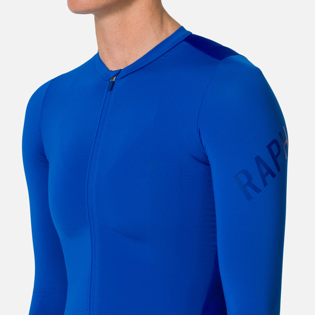 Women's Pro Team Long Sleeve Lightweight Jersey - Light Blue/Blue