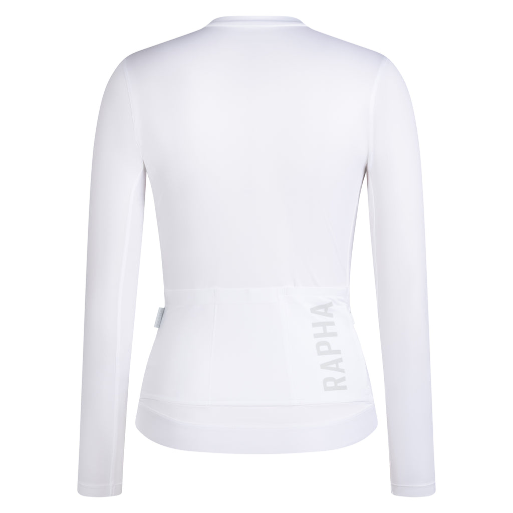 Women's Pro Team LS Lightweight Jersey III - White/Silver