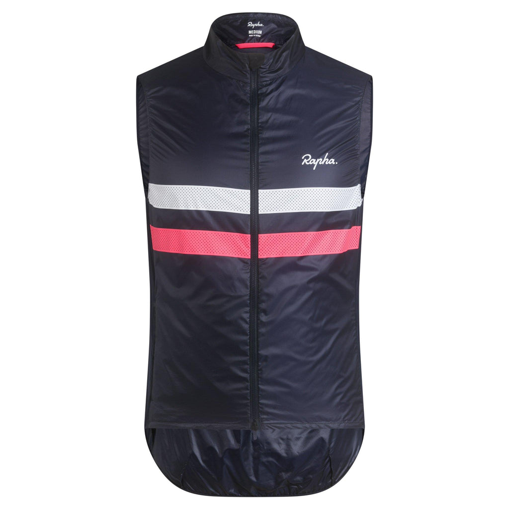Men's Brevet Gilet - Dark Navy/Hi-Vis Pink/White