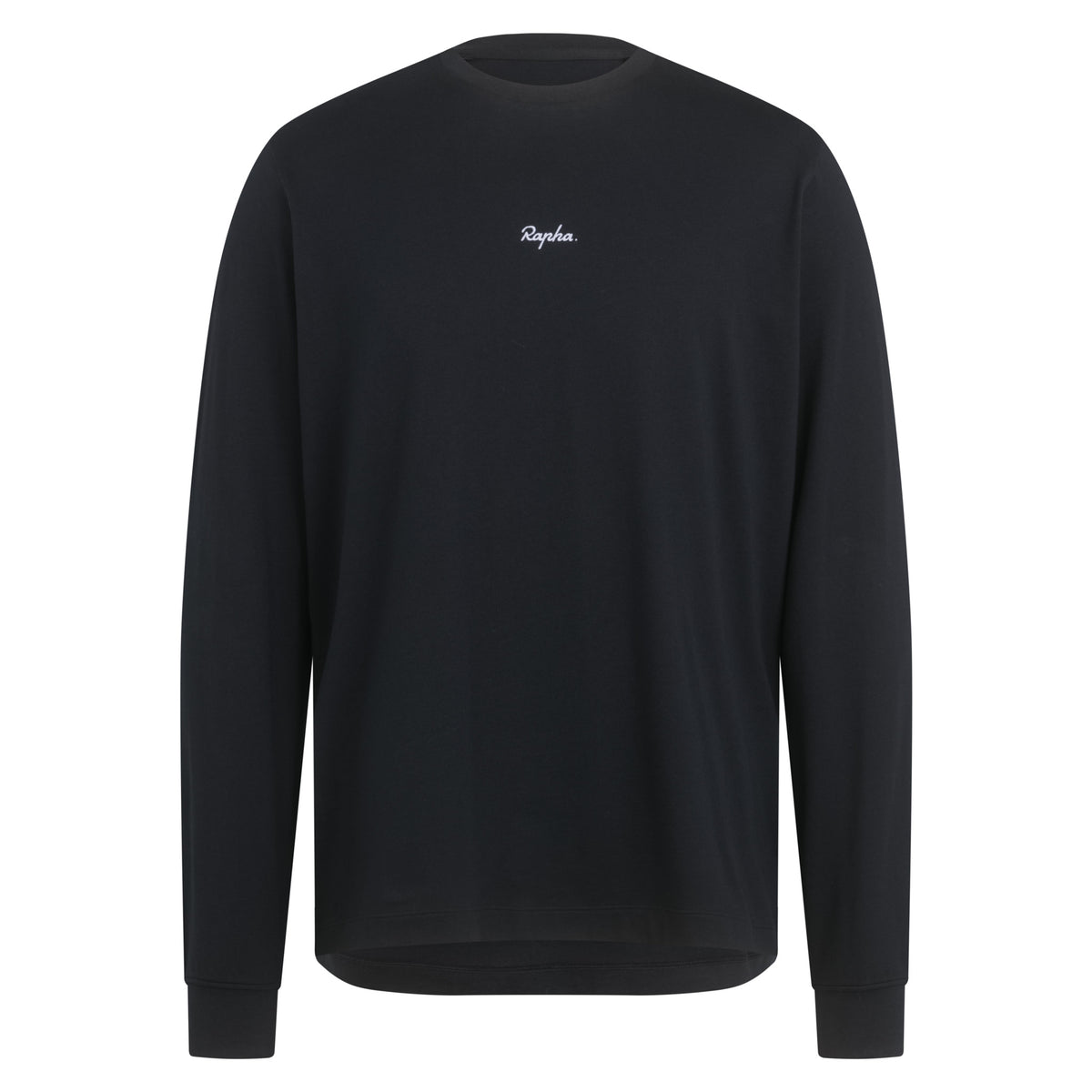Men's Long Sleeve Cotton T-Shirt - Black/White