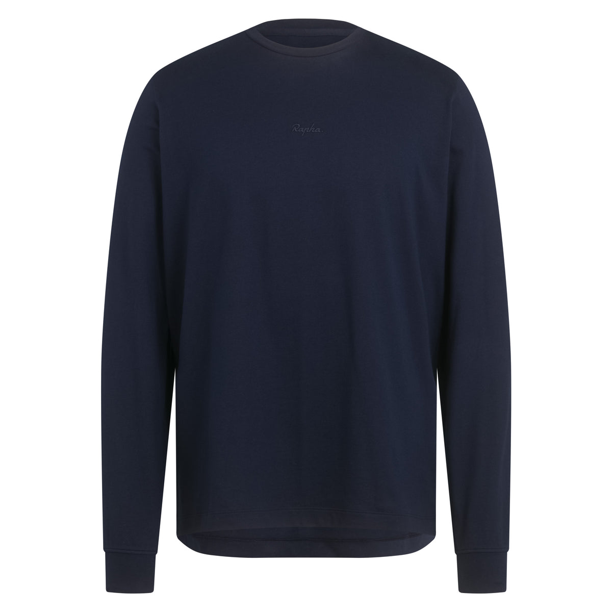 Men's Long Sleeve Cotton T-Shirt - Dark Navy/Navy