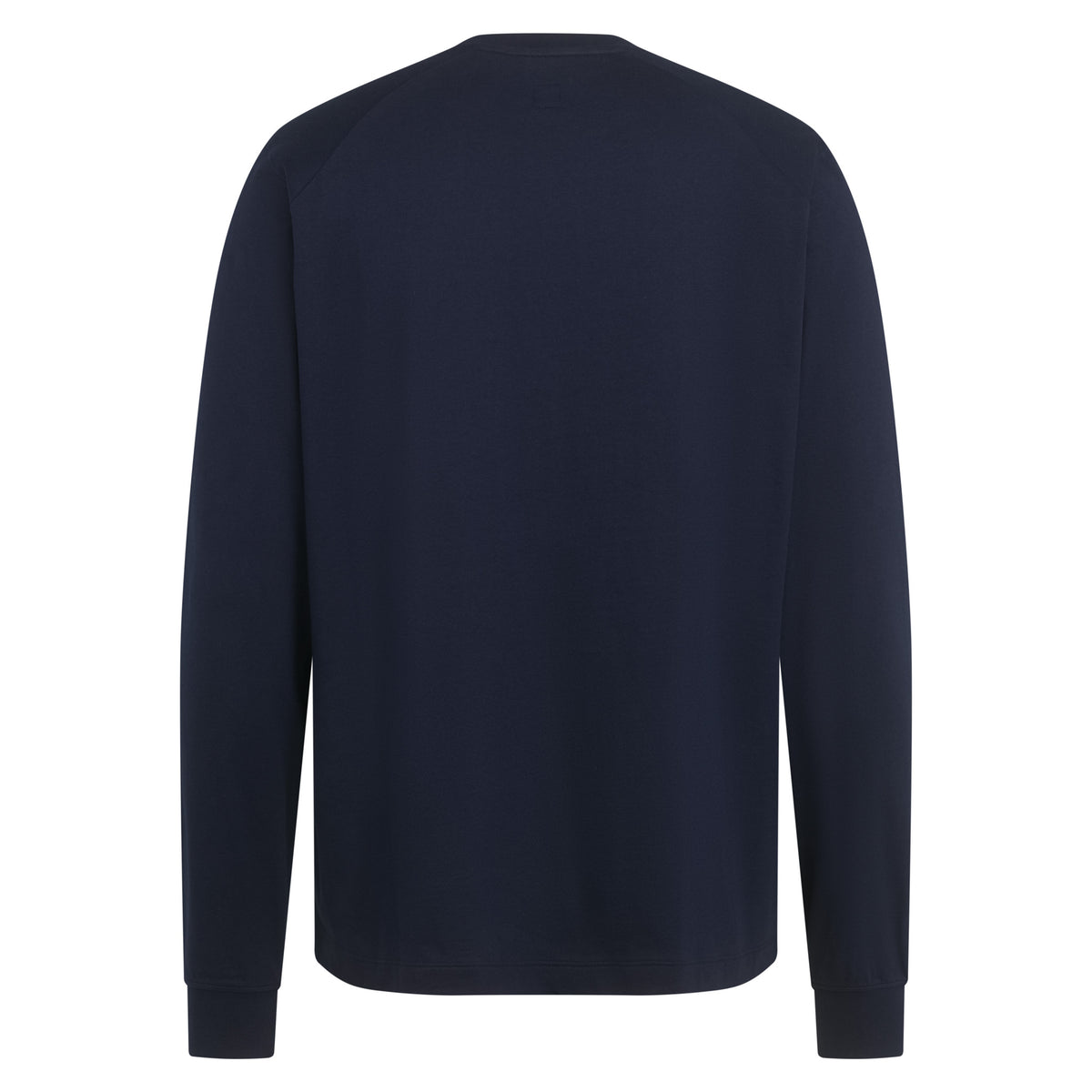 Men's Long Sleeve Cotton T-Shirt - Dark Navy/Navy