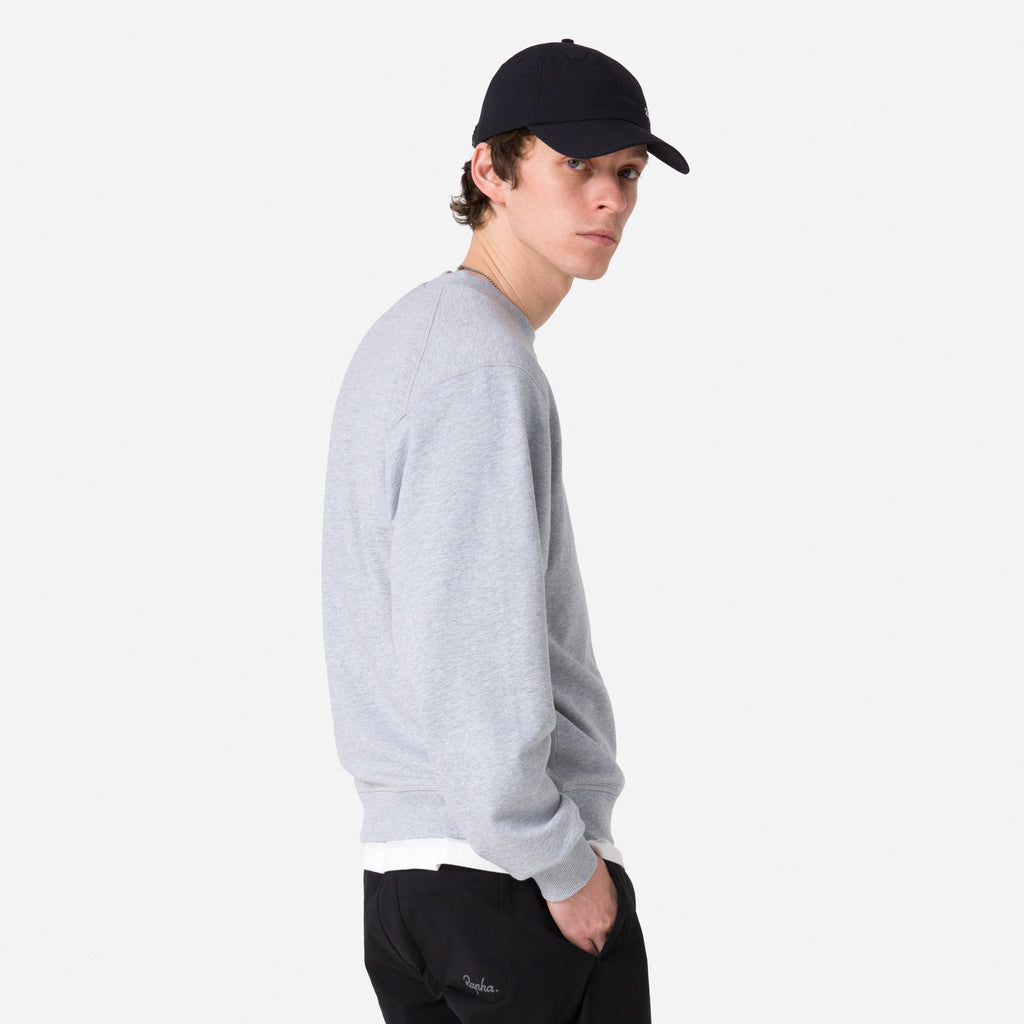 Men's Cotton Sweatshirt - Light Grey Marl / Grey