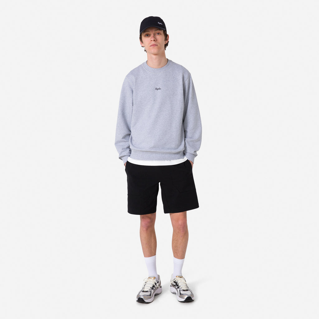 Men's Cotton Sweatshirt - Light Grey Marl / Grey