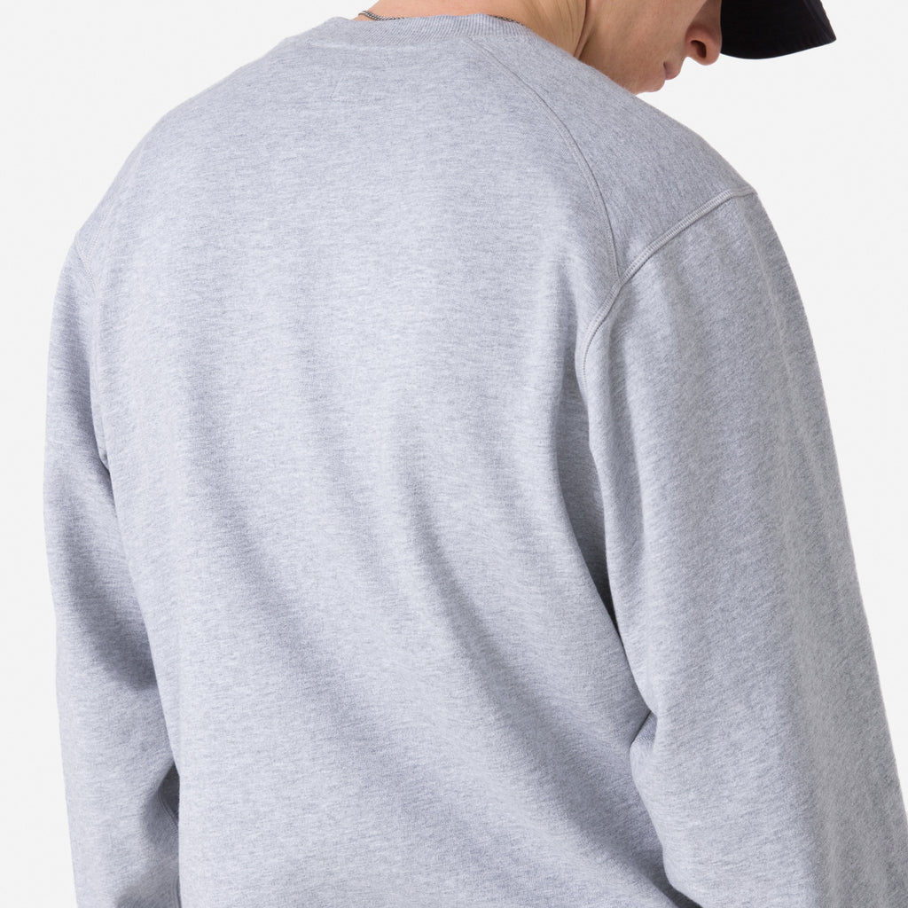 Men's Cotton Sweatshirt - Light Grey Marl / Grey