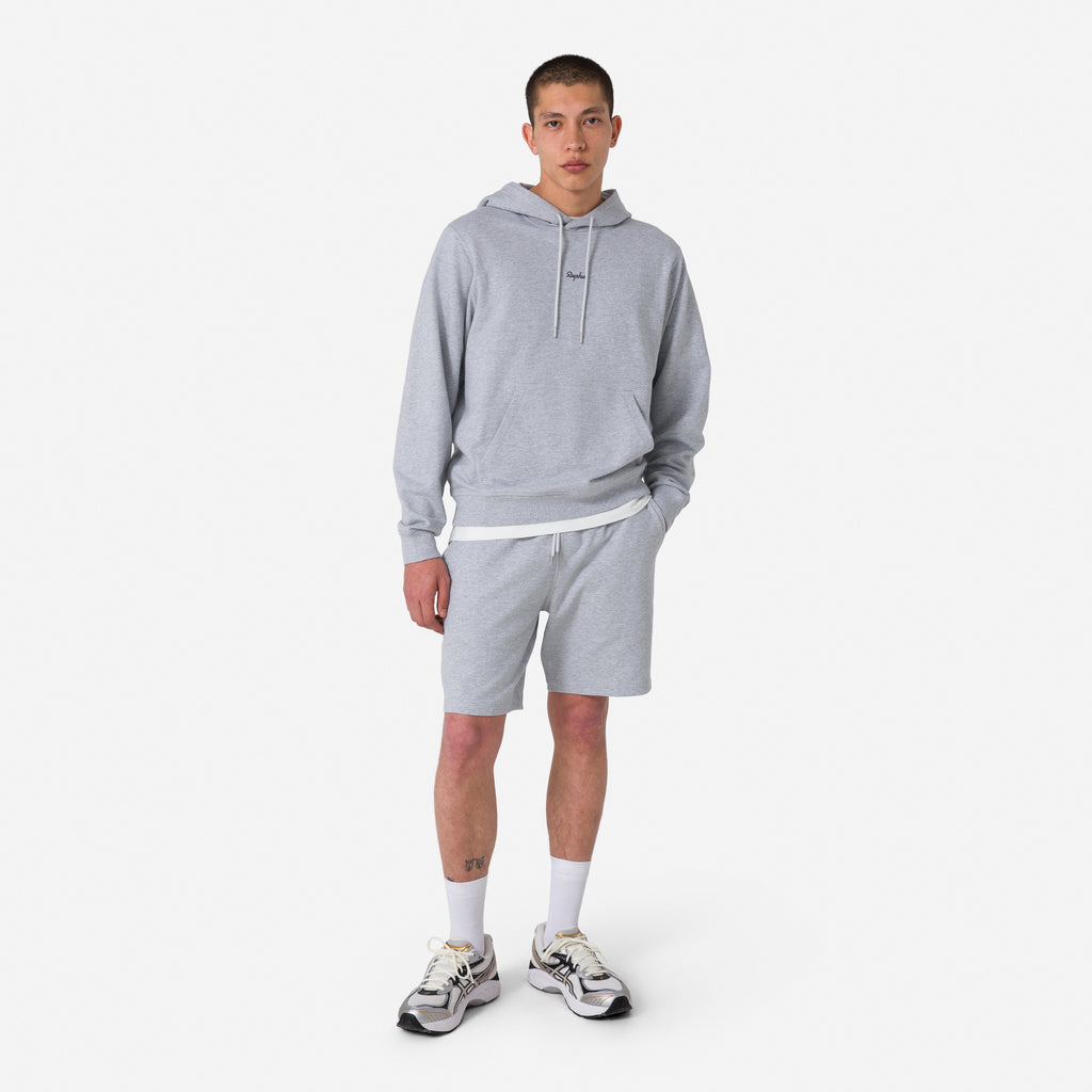 Men's Cotton Hoodie - Light Grey/Black