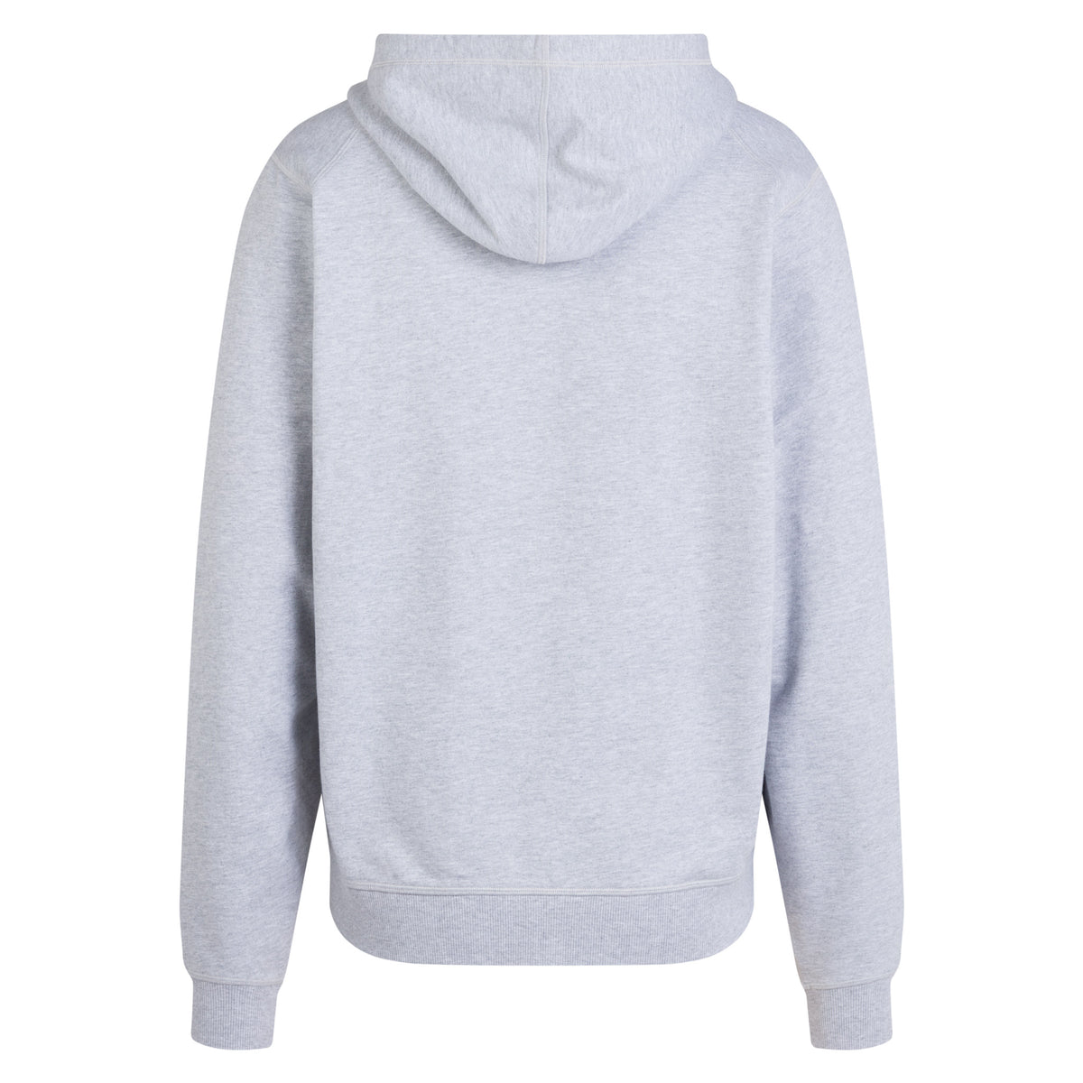 Men's Cotton Zip Hoodie - Light Grey/Black