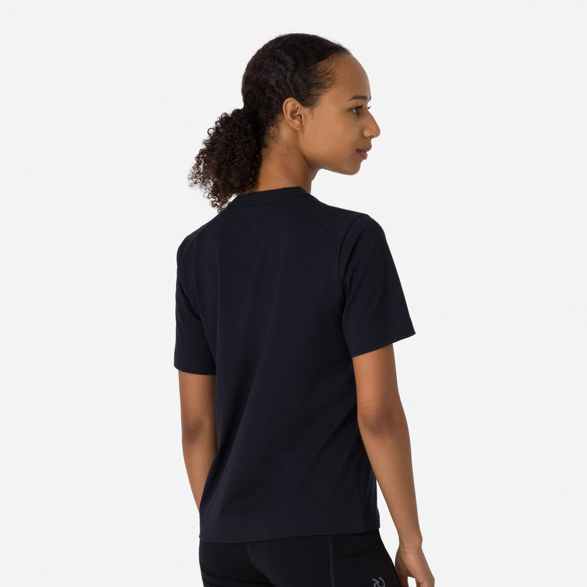 Women's Cotton T-Shirt - Black/White