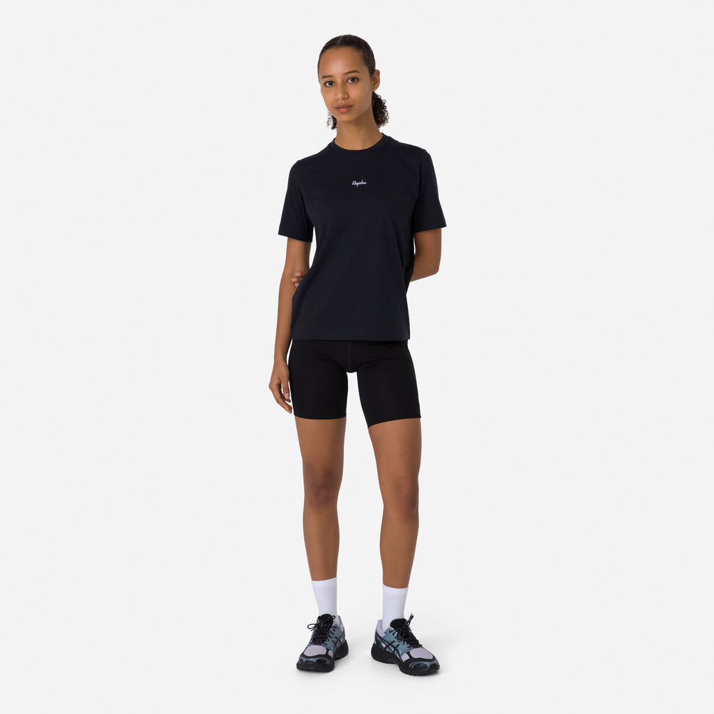 Women's Cotton T-Shirt - Black/White