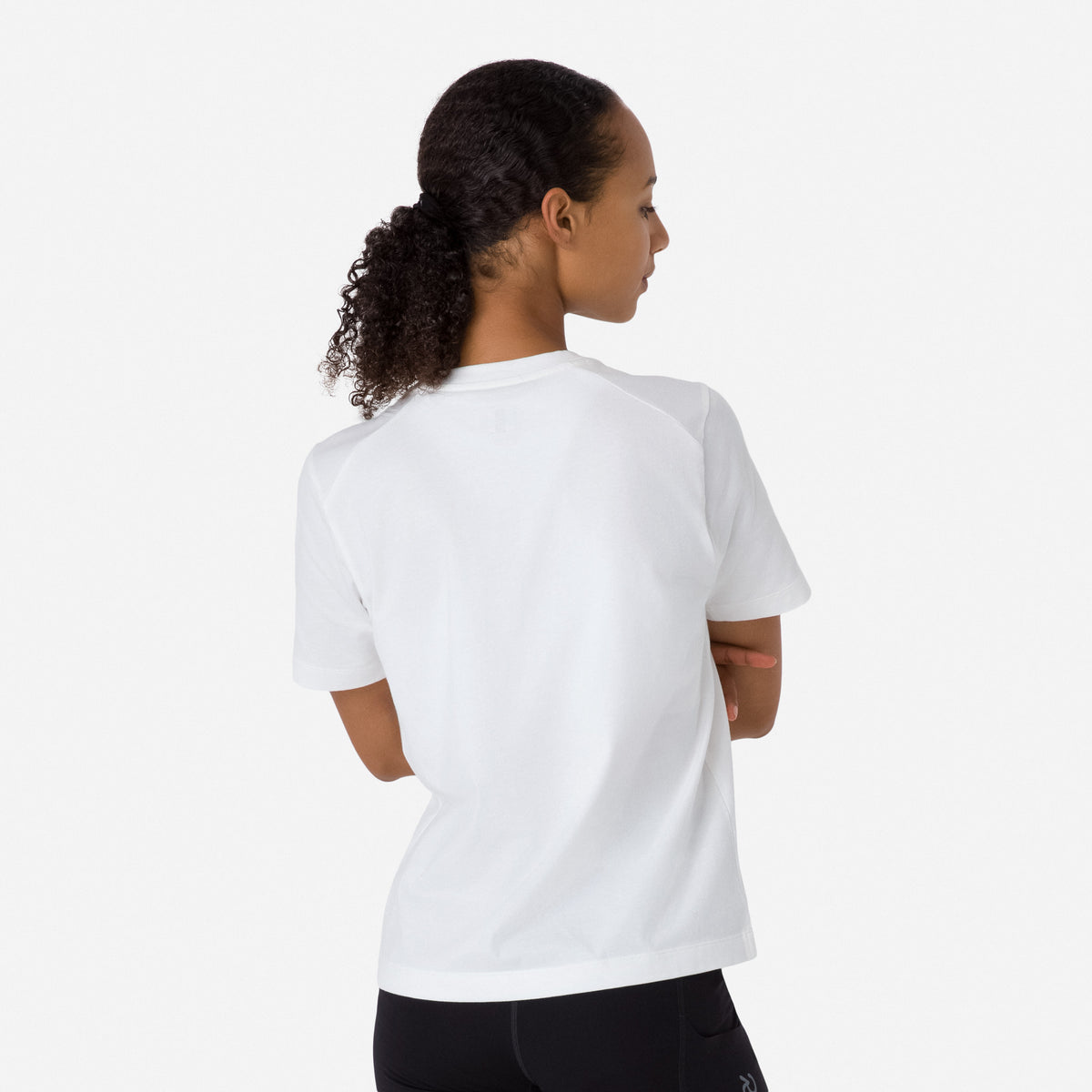 Women's Cotton T-Shirt - White/Light Grey