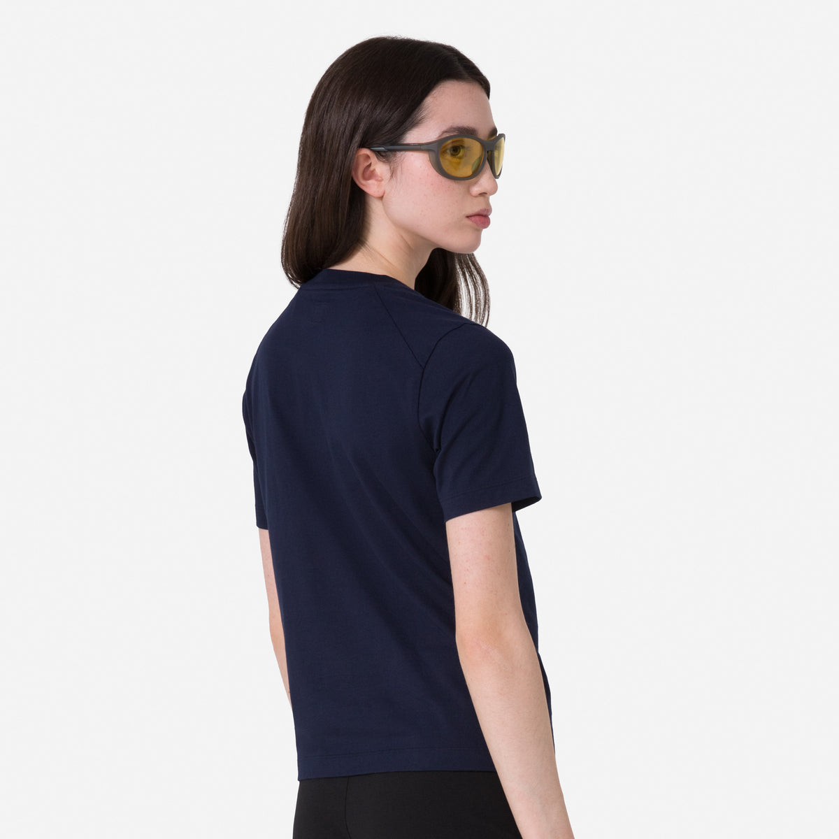 Women's Cotton T-Shirt - Dark Navy/Black