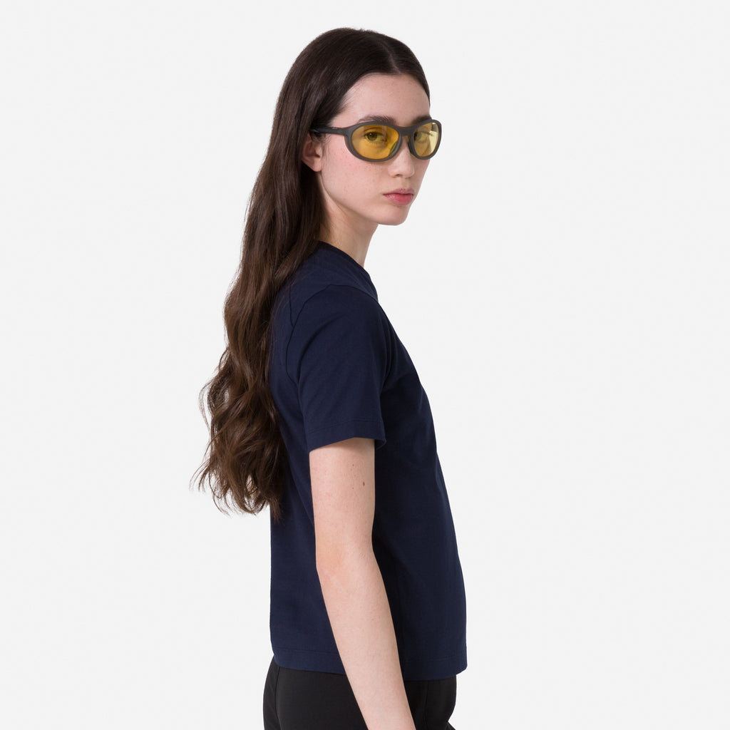 Women's Cotton T-Shirt - Dark Navy/Black