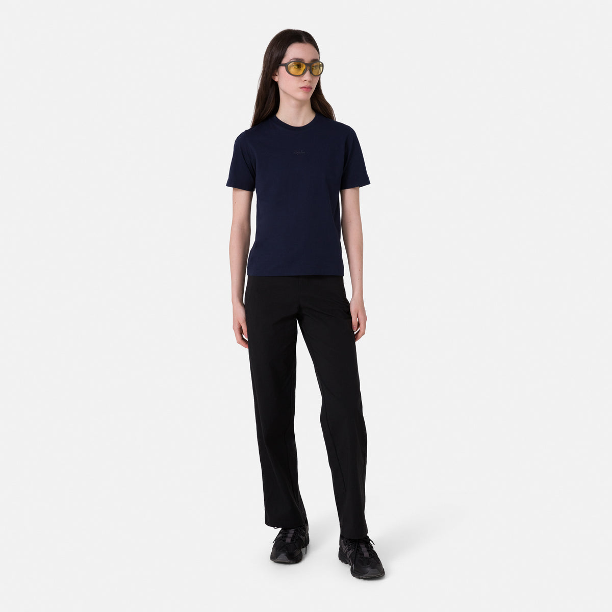 Women's Cotton T-Shirt - Dark Navy/Black