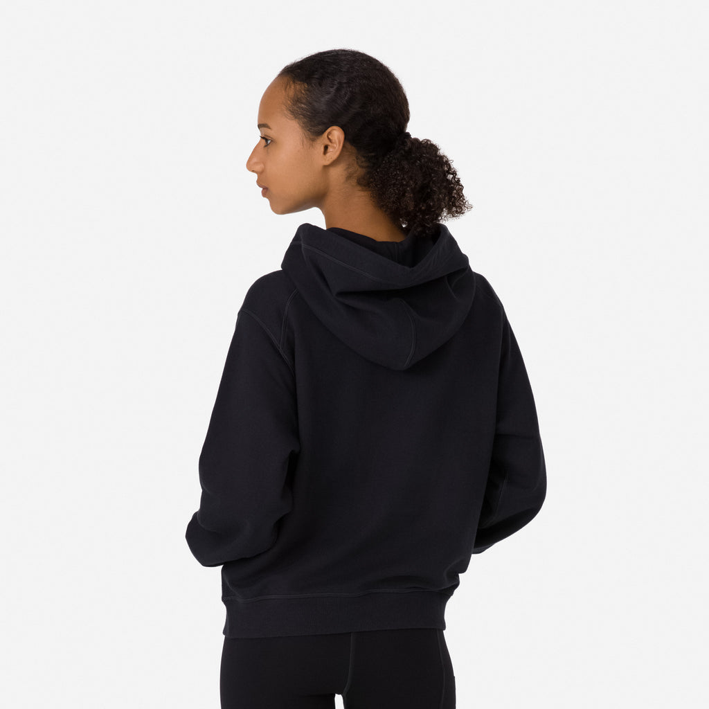 Women's Cotton Hoodie - Black/White