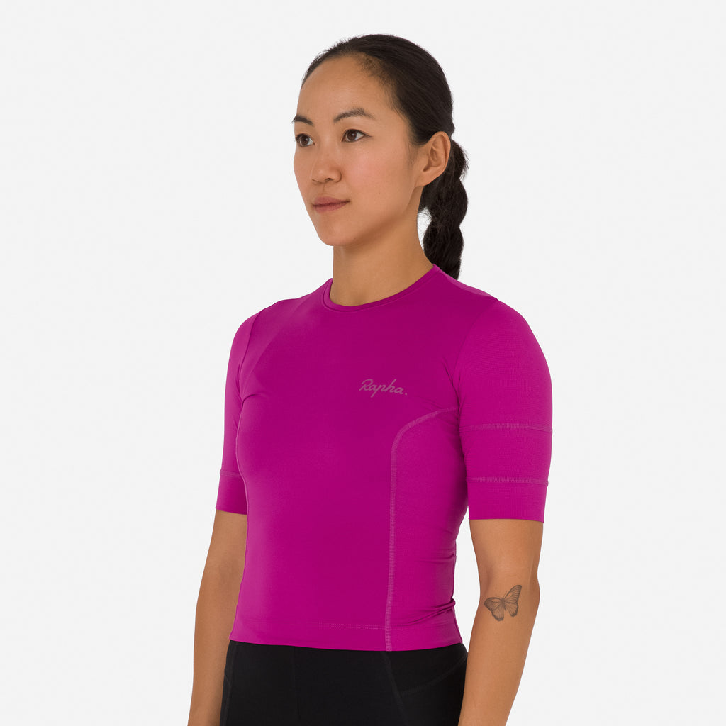 Women's Cropped Cargo Top - Berry/Mauve