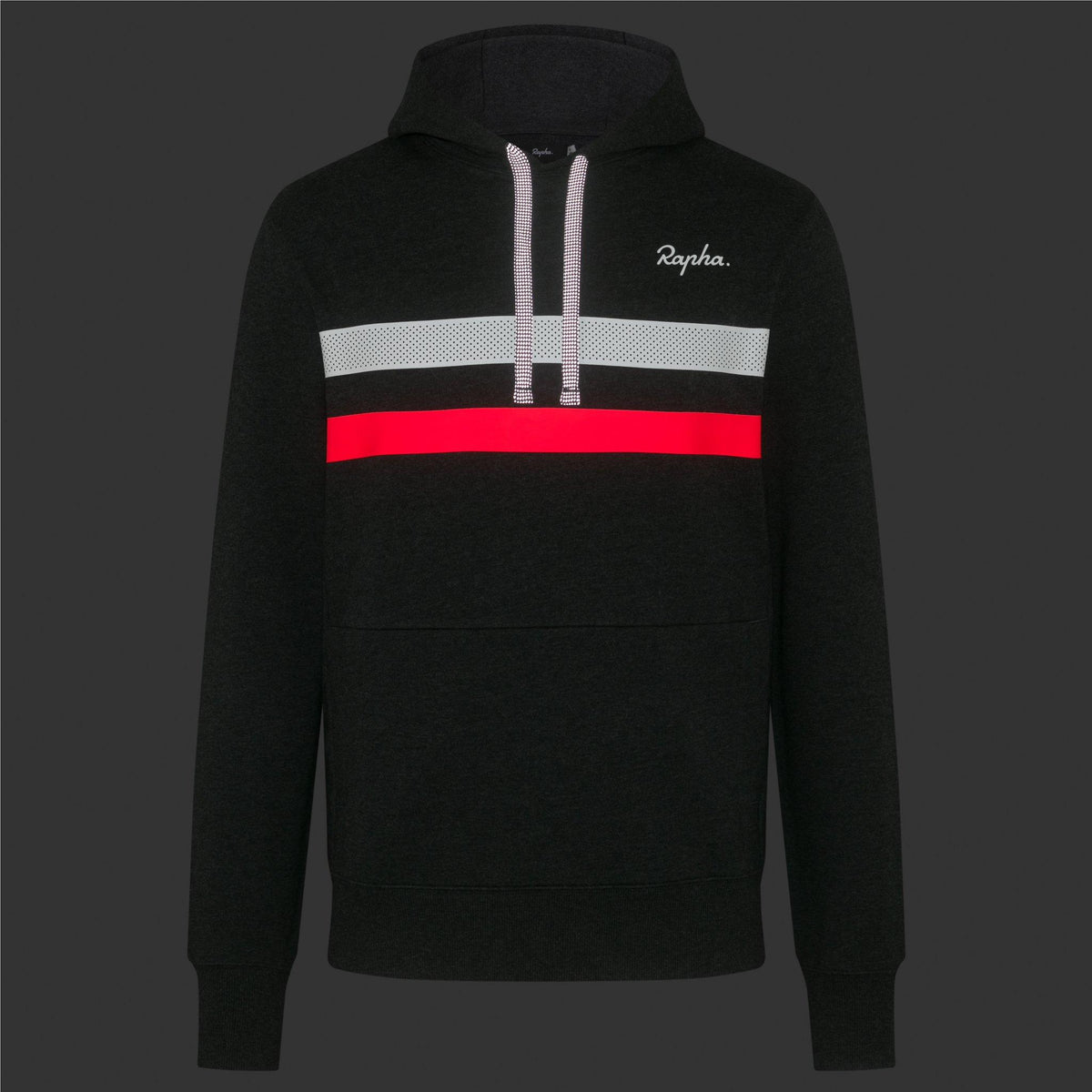 Men's Brevet Hoodie - Grey/White/High-Vis Pink