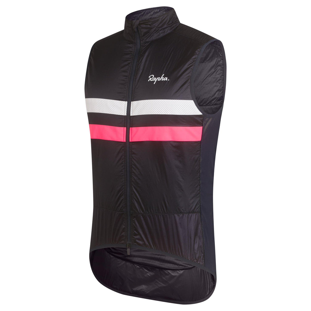 Men's Brevet Insulated Gilet - Dark Navy/High-Vis Pink/White