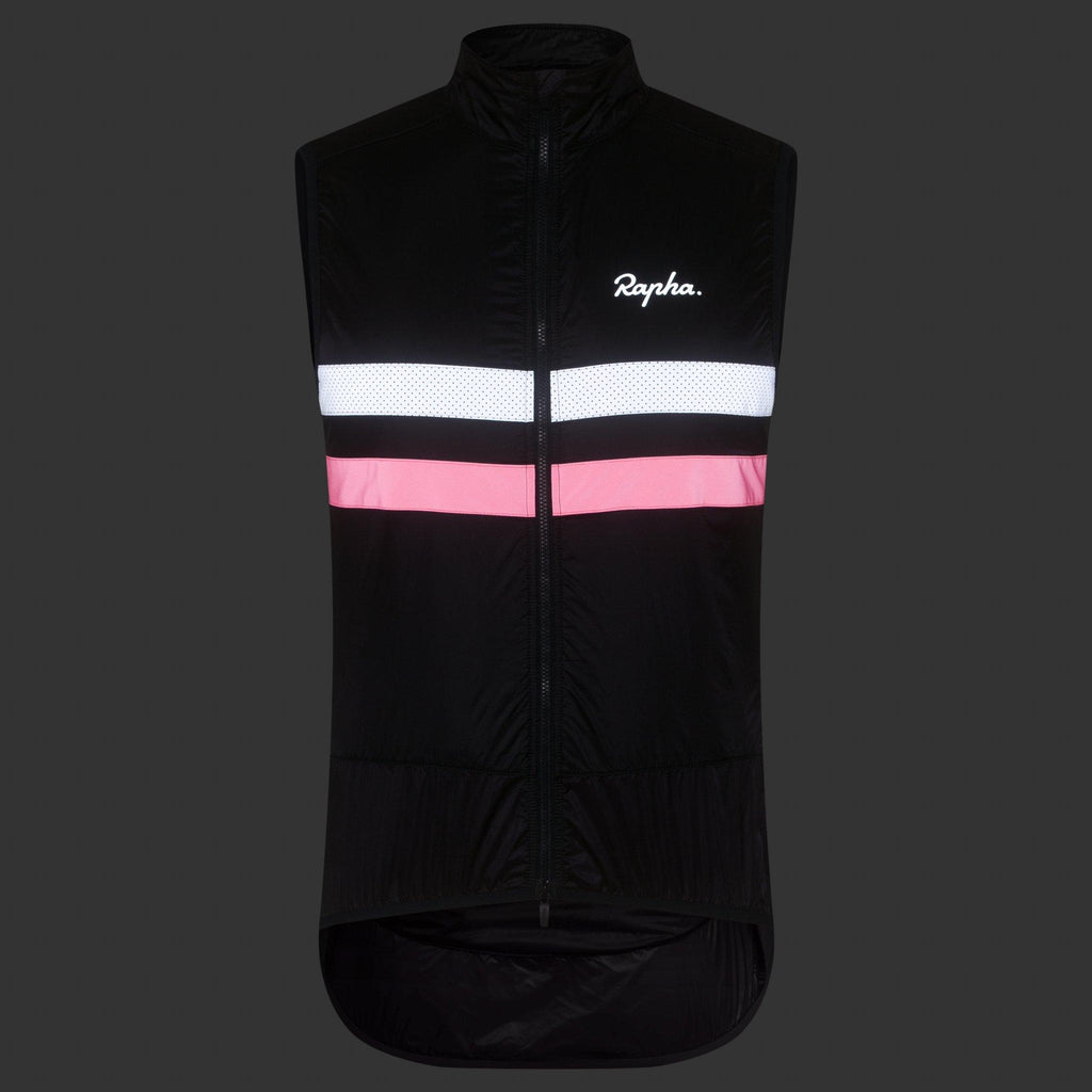 Men's Brevet Insulated Gilet - Dark Navy/High-Vis Pink/White