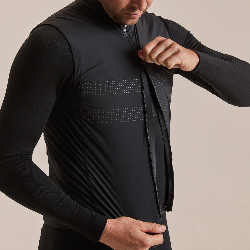 Men's Brevet Lightweight Insulated Gilet - Black/Black