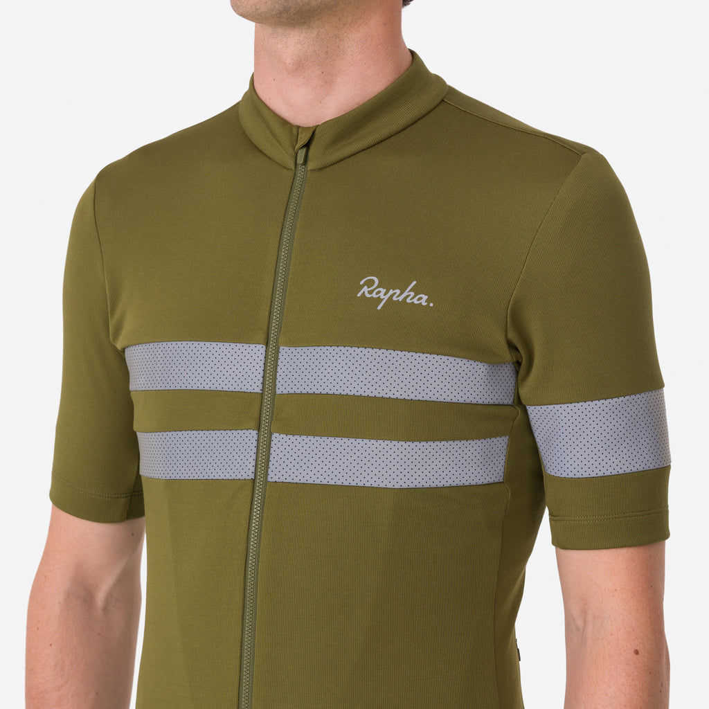 Men's Brevet Jersey - Dark Khaki/Silver