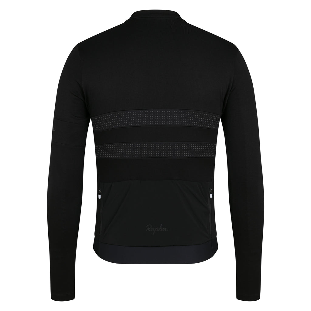 Men's Brevet Long Sleeve Merino Jersey III - Black/Black