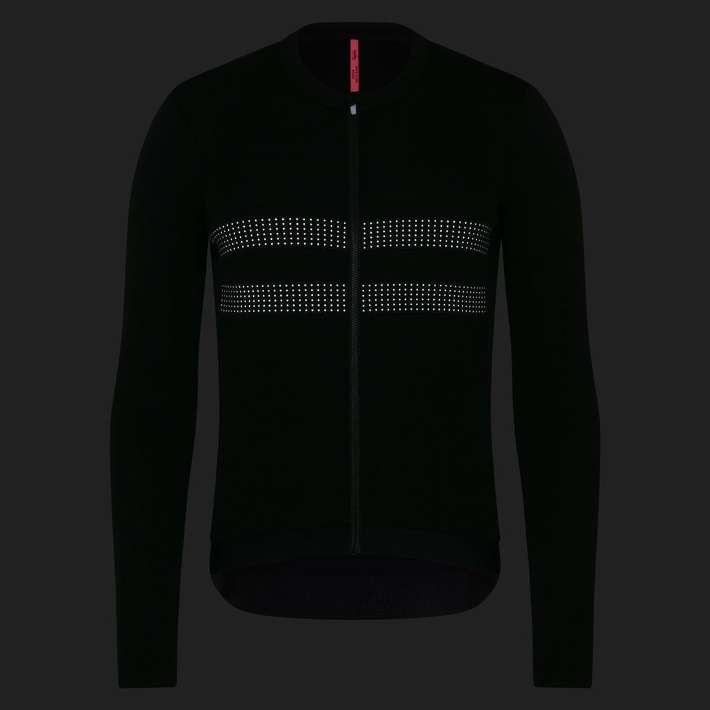 Men's Brevet Long Sleeve Merino Jersey III - Black/Black