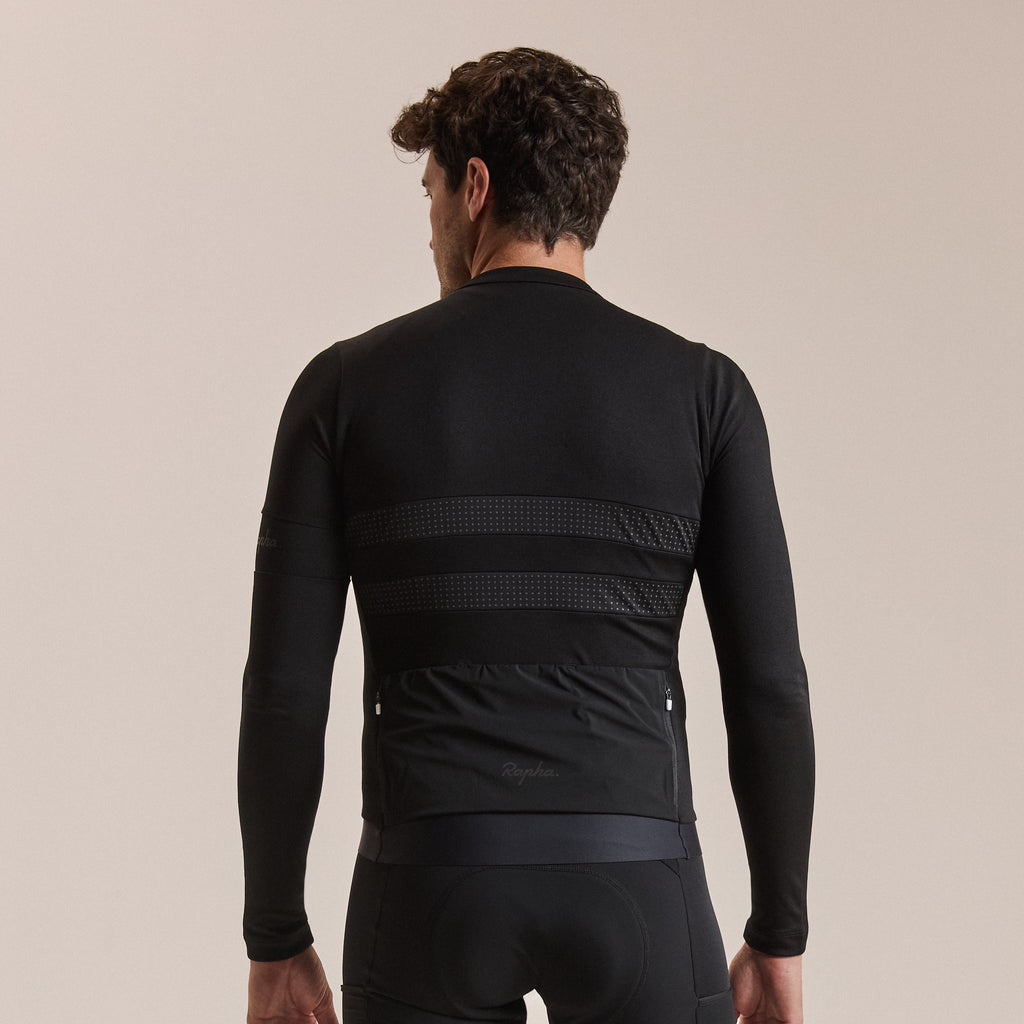 Men's Brevet Long Sleeve Merino Jersey III - Black/Black