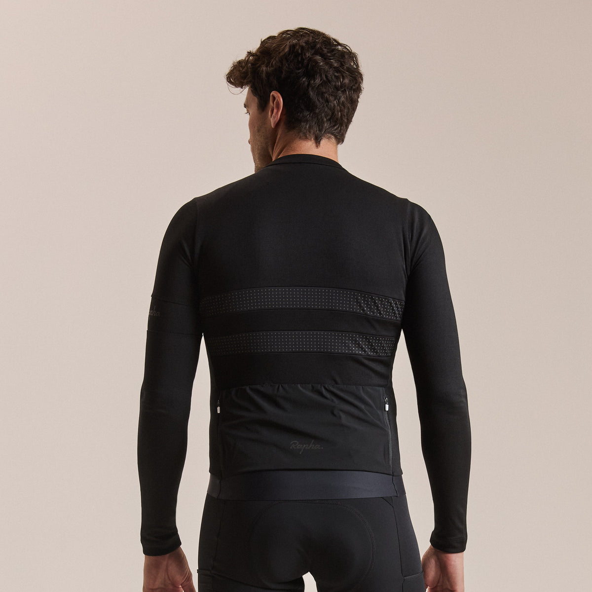 Men's Brevet Long Sleeve Merino Jersey III - Black/Black