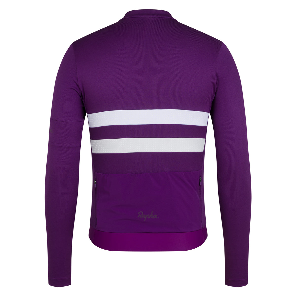 Men's Brevet Long Sleeve Merino Jersey III - Blackberry/White