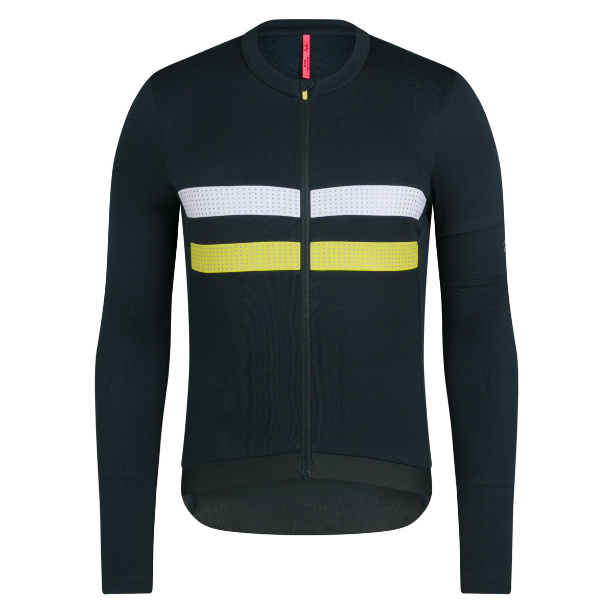 Men's Brevet Long Sleeve Merino Jersey III - Dark Forest/Chartreuse