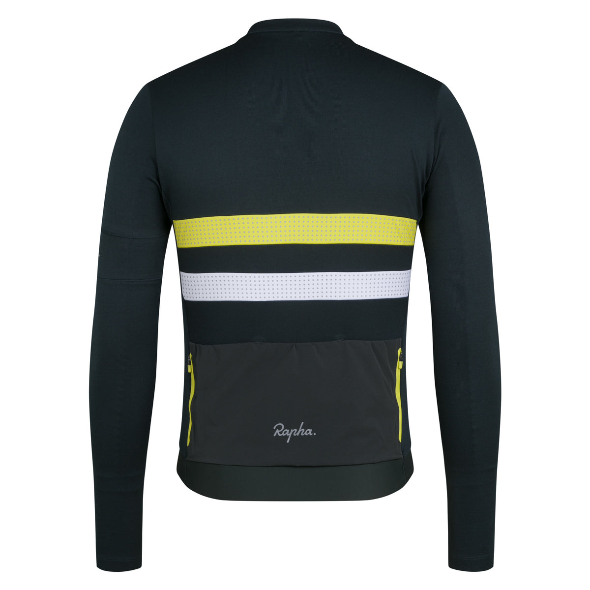 Men's Brevet Long Sleeve Merino Jersey III - Dark Forest/Chartreuse